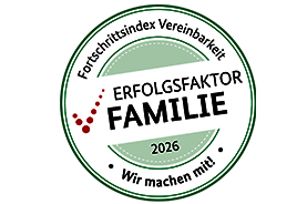 Auszeichnung Erfolgsfaktor Familie - Fortschrittsindex Vereinbarkeit 2026