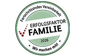 Auszeichnung Erfolgsfaktor Familie - Fortschrittsindex Vereinbarkeit 2026