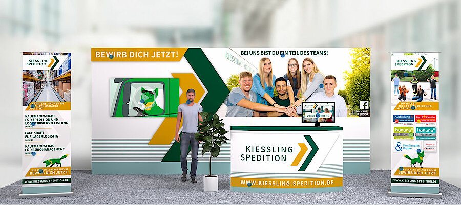 Messestand Kiessling-Spedition digitale Bildungsmesse 2022 Schwandorf