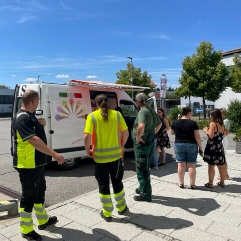 Eiswagen bei der Kiessling-Spedition