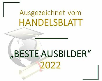 Handelsblatt-Auszeichnung bester Ausbilder 2022