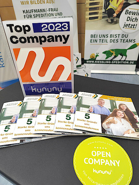 Trophäe Kununu Top Company 2023