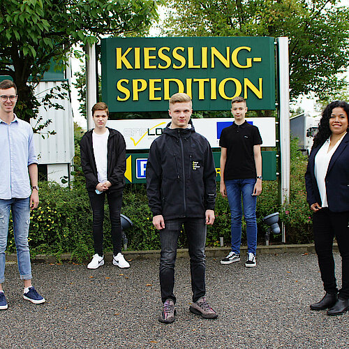 Die neuen Azubis der Kiessling-Spedition seit September 2020