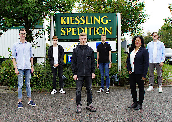 Die neuen Azubis der Kiessling-Spedition seit September 2020