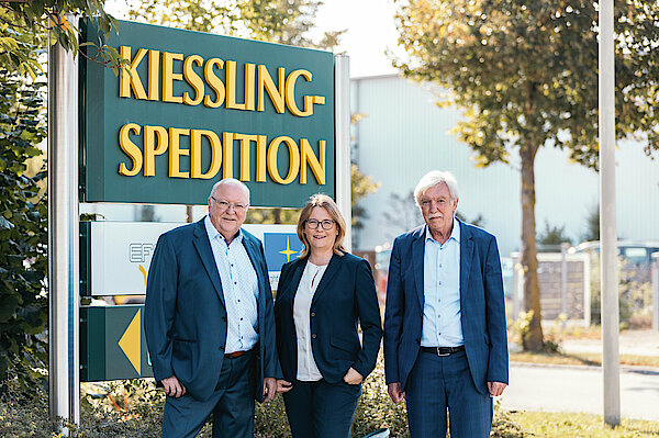 Die dreiköpfige Geschäftsführung der Kiessling-Spedition